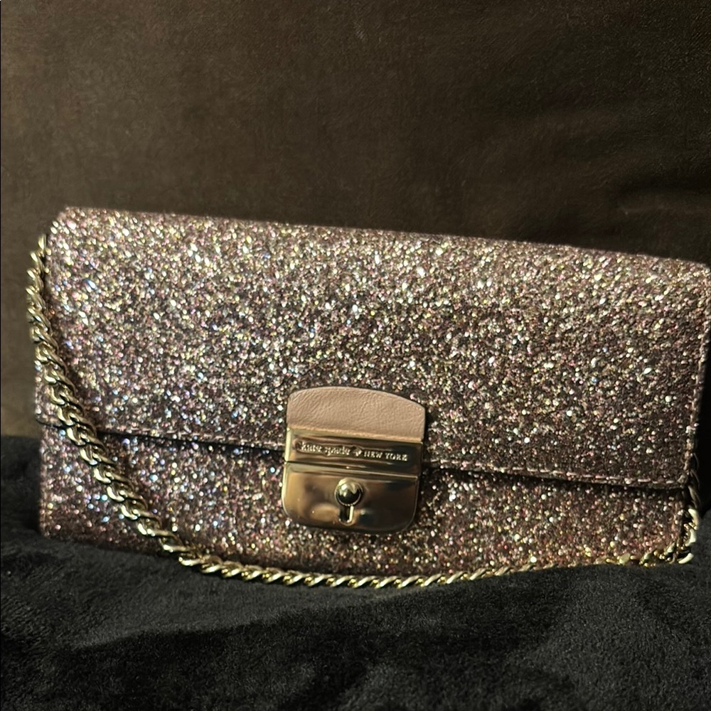 Kate Spade Glittery Clutch with Chain